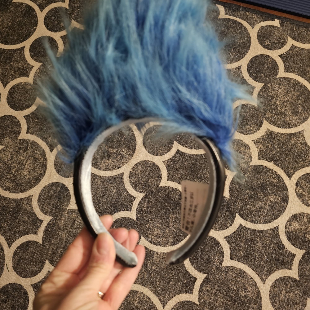 Blue Furry Headband